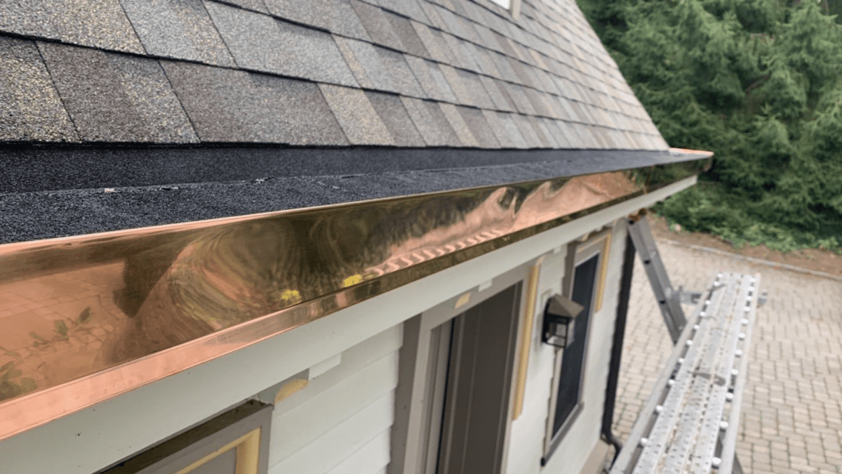 Choosing a roofing company for your gutters? The Benefits 1 Built in gutter with copper