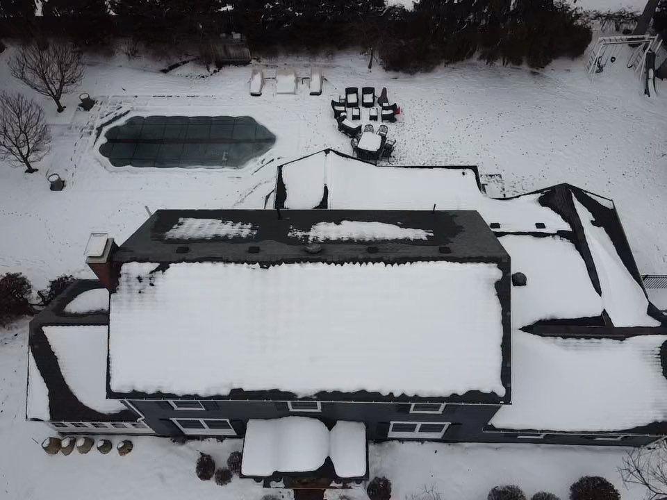 snow on roof