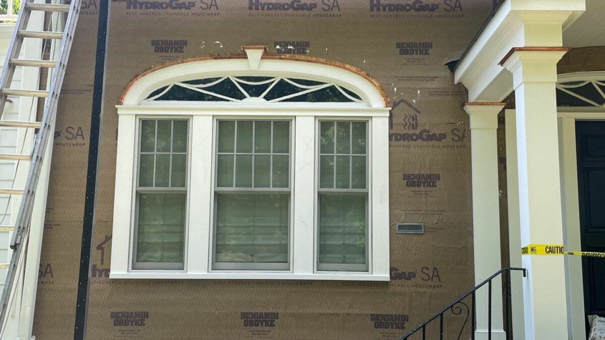 Bay Window Trim with Copper Detailing